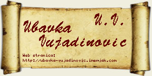 Ubavka Vujadinović vizit kartica